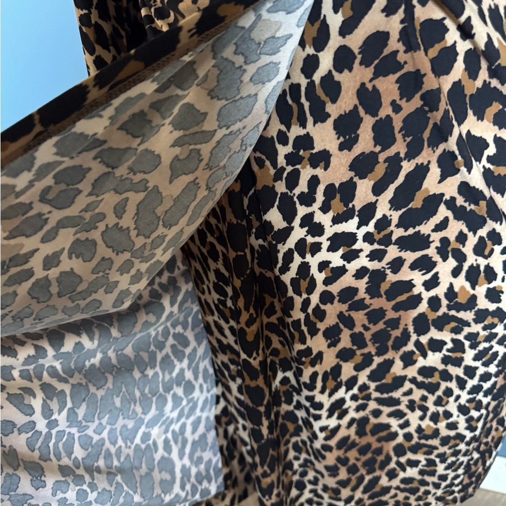 NWT Anne Klein Animal‎ Print Faux Wrap Stretch Dress - Picture 6 of 9
